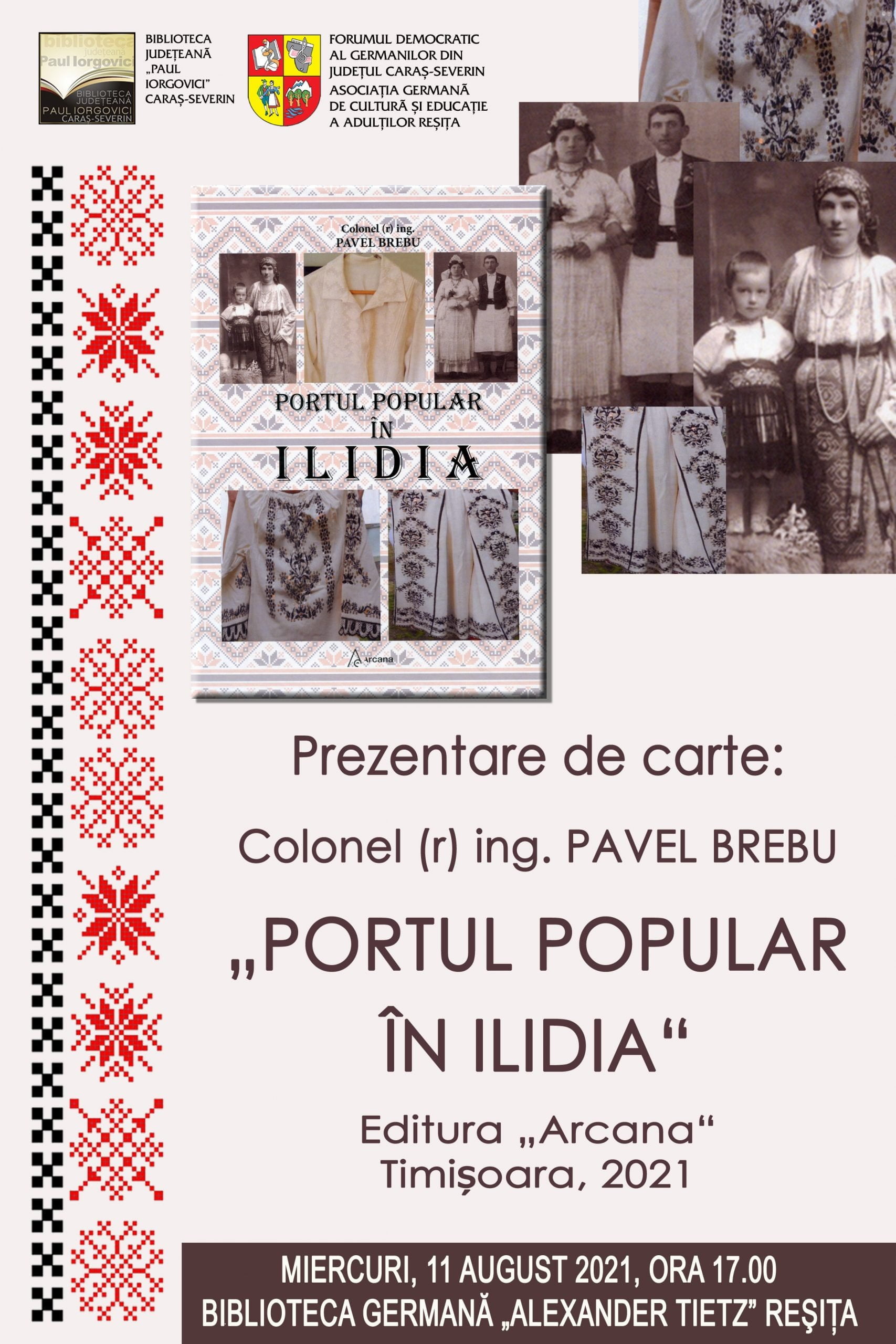 Prezentare de carte – „Portul popular în Ilidia” – col. ing. Pavel Brebu