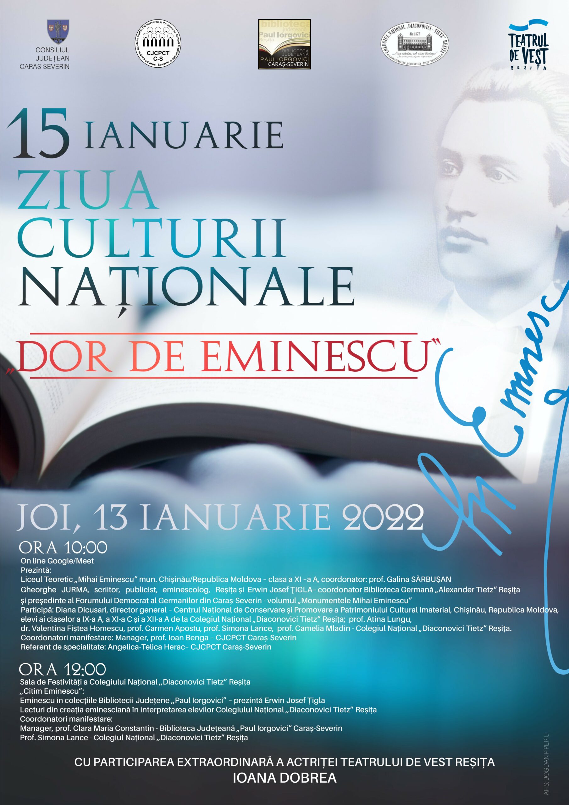 15 ianuarie – Ziua culturii naționale – Dor de Eminescu