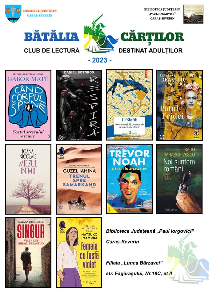 Bătălia cărților – Club de lectură destinat adulților – 2023